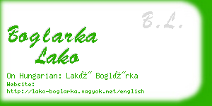 boglarka lako business card